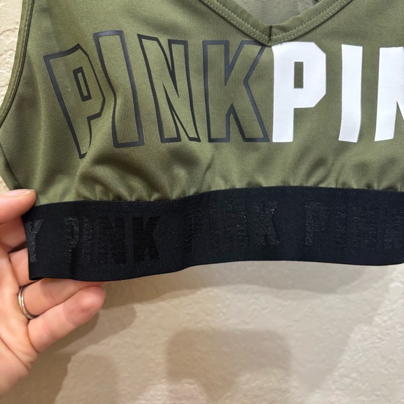 PINK Victorias Secret Ultimate Low Impact Sports Bra in Olive Green - Picture 5 of 7
